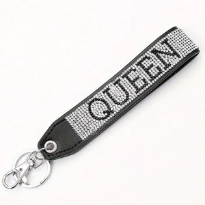Keychain Queen Black Rhinestone Purse Charm